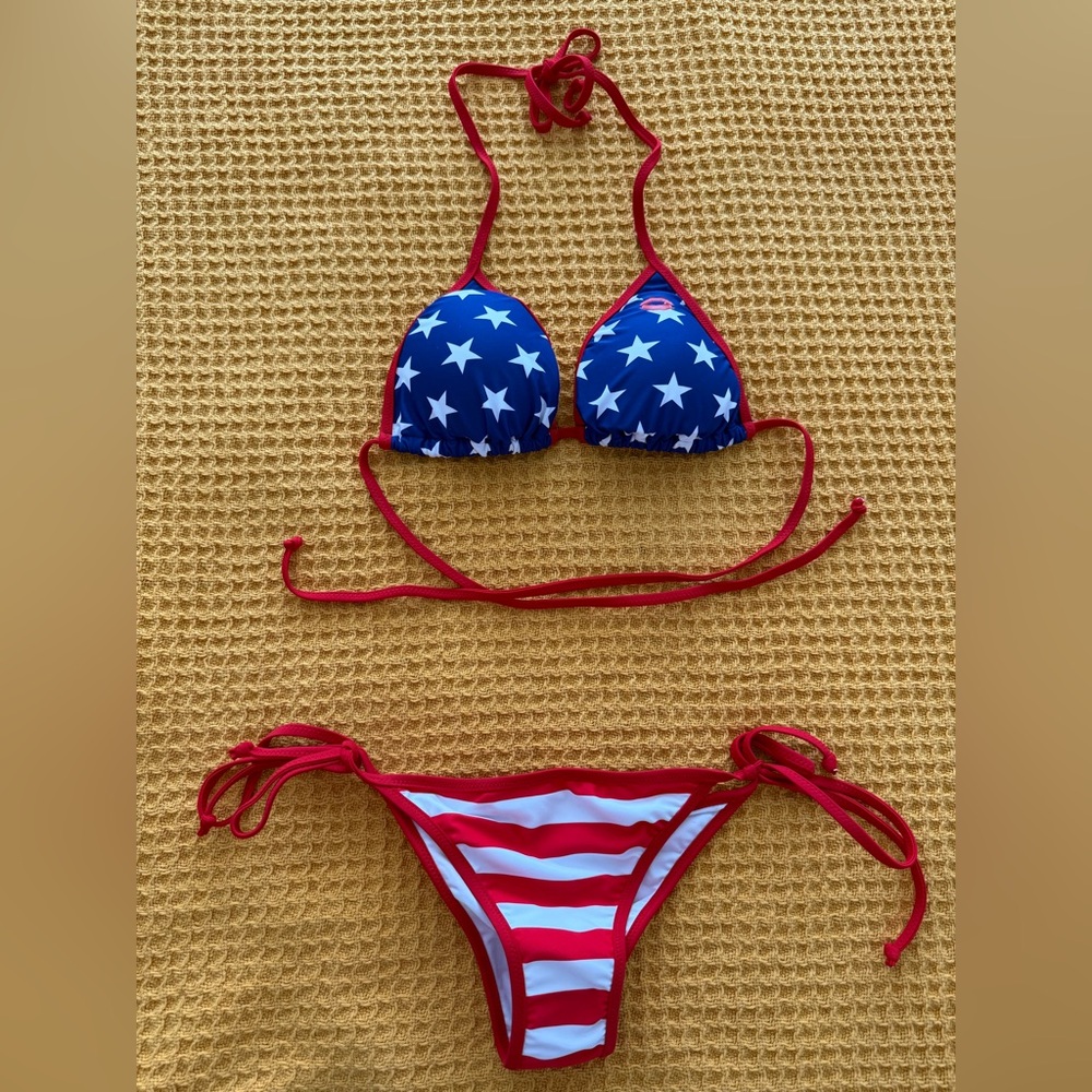 Patriotic Stars and Stripes Women’s Bikini